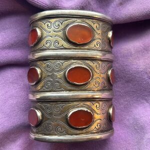 Antique Turkemann Vintage Tribal Cuff Bracelet